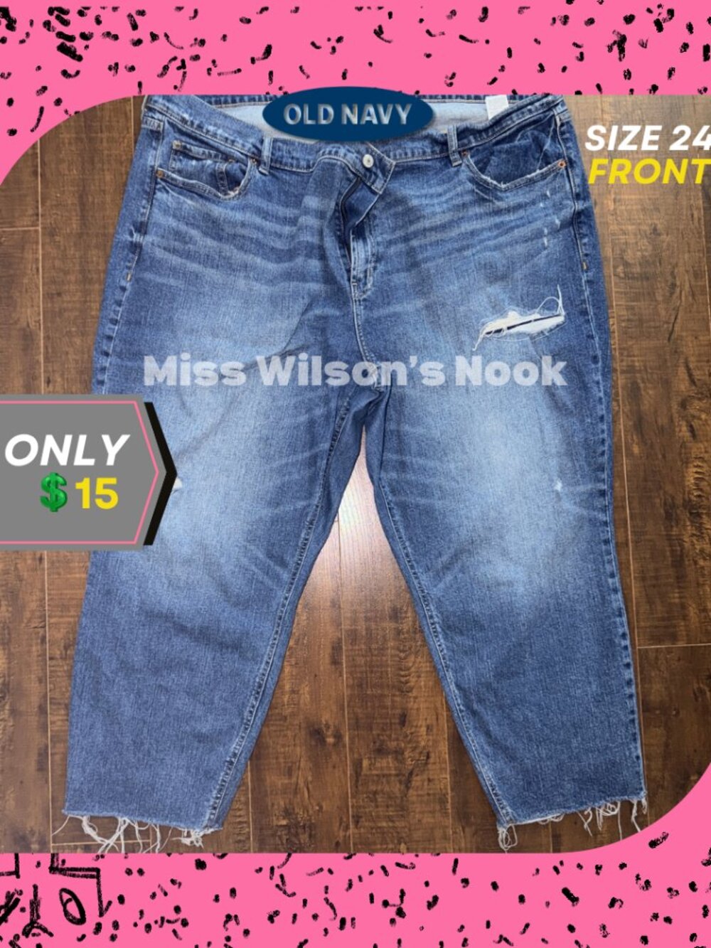 Old Navy Mid-Rise Boyfriend Jeans Women’s Size 24 Medium Wash Denim Pants